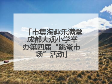 市集淘趣乐满堂 成都大观小学举办第四届“跳蚤市场”活动