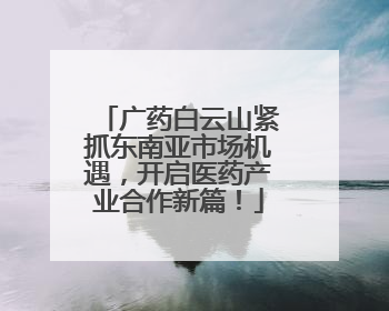 广药白云山紧抓东南亚市场机遇，开启医药产业合作新篇！