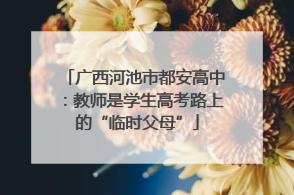 广西河池市都安高中：教师是学生高考路上的“临时父母”