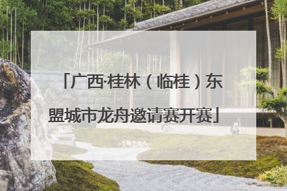 广西·桂林（临桂）东盟城市龙舟邀请赛开赛