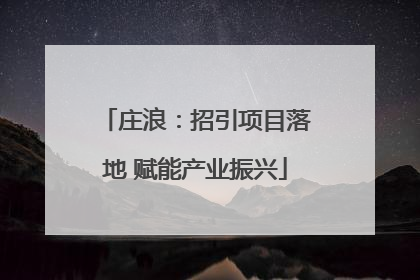 庄浪：招引项目落地 赋能产业振兴