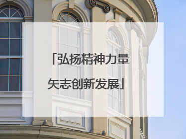 弘扬精神力量 矢志创新发展