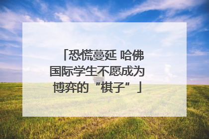 恐慌蔓延 哈佛国际学生不愿成为博弈的“棋子”