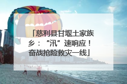 慈利县甘堰土家族乡：“汛”速响应！奋战抢险救灾一线