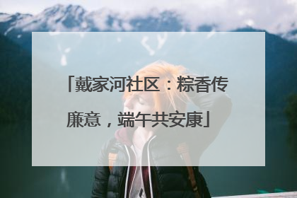 戴家河社区：粽香传廉意，端午共安康