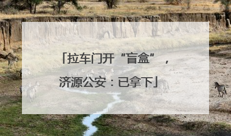 拉车门开“盲盒”，济源公安：已拿下