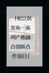 松江区发布一系列产教融合创新合作项目
