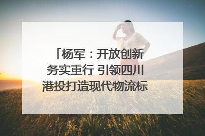 杨军：开放创新 务实重行 引领四川港投打造现代物流标杆｜致敬2024四川经济影响力人物