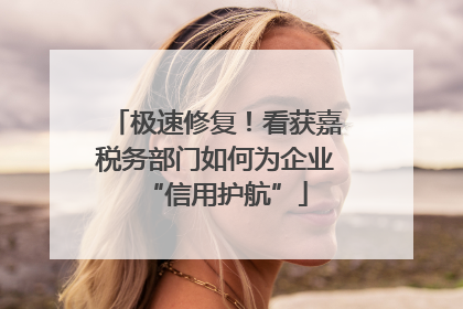 极速修复！看获嘉税务部门如何为企业“信用护航”