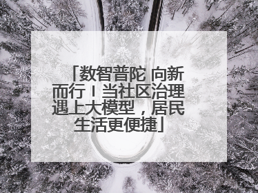 数智普陀 向新而行〡当社区治理遇上大模型，居民生活更便捷