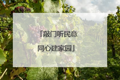敲门听民意 同心建家园