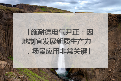 施耐德电气尹正：因地制宜发展新质生产力，场景应用非常关键