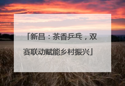 新昌：茶香乒乓，双赛联动赋能乡村振兴