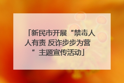 新民市开展“禁毒人人有责 反诈步步为营”主题宣传活动