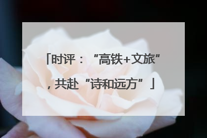 时评：“高铁+文旅”，共赴“诗和远方”