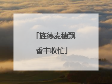 旌德麦穗飘香丰收忙