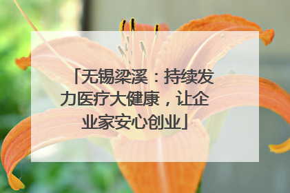 无锡梁溪：持续发力医疗大健康，让企业家安心创业