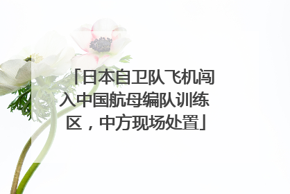 日本自卫队飞机闯入中国航母编队训练区，中方现场处置