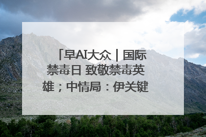 早AI大众｜国际禁毒日 致敬禁毒英雄；中情局：伊关键核设施被摧毁
