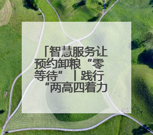 智慧服务让预约卸粮“零等待”丨践行“两高四着力”