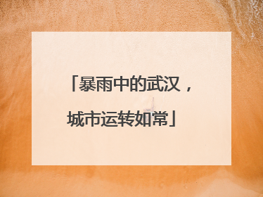 暴雨中的武汉，城市运转如常