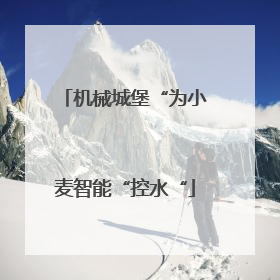 机械城堡“为小麦智能“控水“