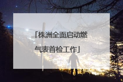 株洲全面启动燃气表首检工作