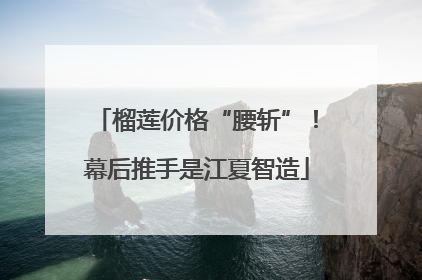 榴莲价格“腰斩”！幕后推手是江夏智造