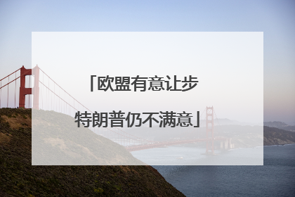 欧盟有意让步 特朗普仍不满意