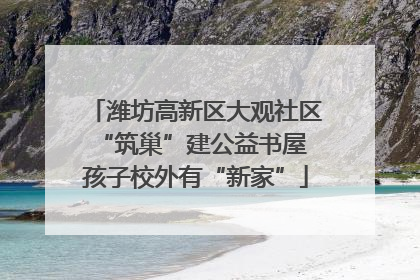 潍坊高新区大观社区“筑巢”建公益书屋 孩子校外有“新家”