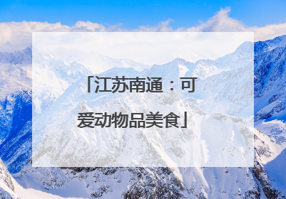 江苏南通：可爱动物品美食