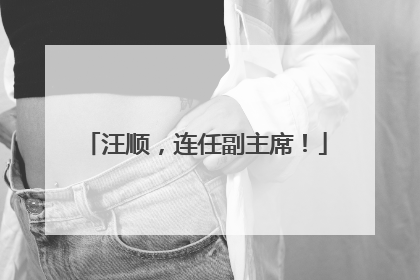 汪顺，连任副主席！