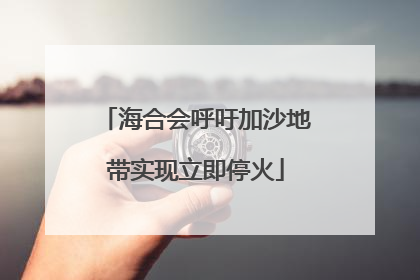 海合会呼吁加沙地带实现立即停火