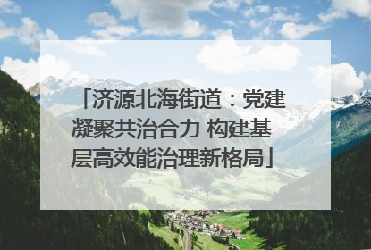 济源北海街道：党建凝聚共治合力 构建基层高效能治理新格局