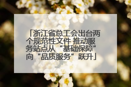 浙江省总工会出台两个规范性文件 推动服务站点从“基础保障”向“品质服务”跃升