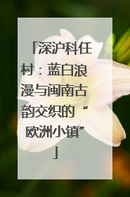 深沪科任村：蓝白浪漫与闽南古韵交织的“欧洲小镇”