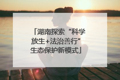 湖南探索“科学放生+法治善行”生态保护新模式