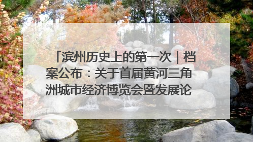 滨州历史上的第一次｜档案公布：关于首届黄河三角洲城市经济博览会暨发展论坛情况的总结报告