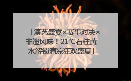 演艺盛宴×赛事对决×非遗风味！21℃石柱黄水解锁清凉狂欢盛夏