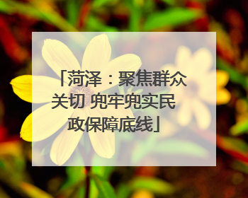 菏泽：聚焦群众关切 兜牢兜实民政保障底线