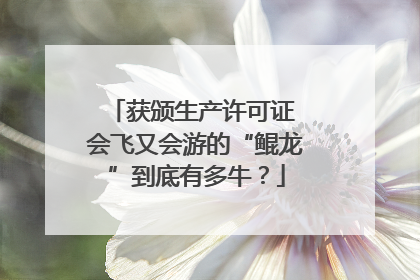 获颁生产许可证 会飞又会游的“鲲龙”到底有多牛？