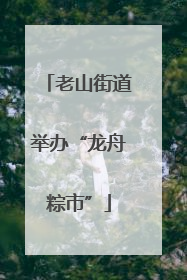 老山街道举办“龙舟粽市”