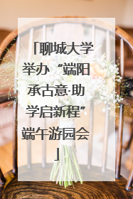 聊城大学举办“端阳承古意·助学启新程”端午游园会