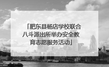 肥东县杨店学校联合八斗派出所举办安全教育志愿服务活动