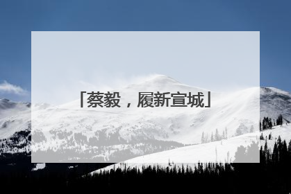 蔡毅，履新宣城