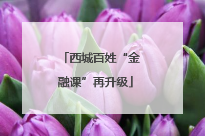 西城百姓“金融课”再升级