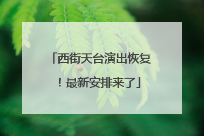 西街天台演出恢复！最新安排来了