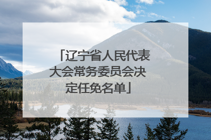 辽宁省人民代表大会常务委员会决定任免名单