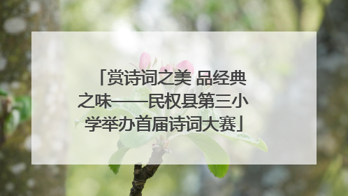 赏诗词之美 品经典之味——民权县第三小学举办首届诗词大赛