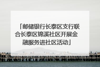 邮储银行长泰区支行联合长泰区锦溪社区开展金融服务进社区活动